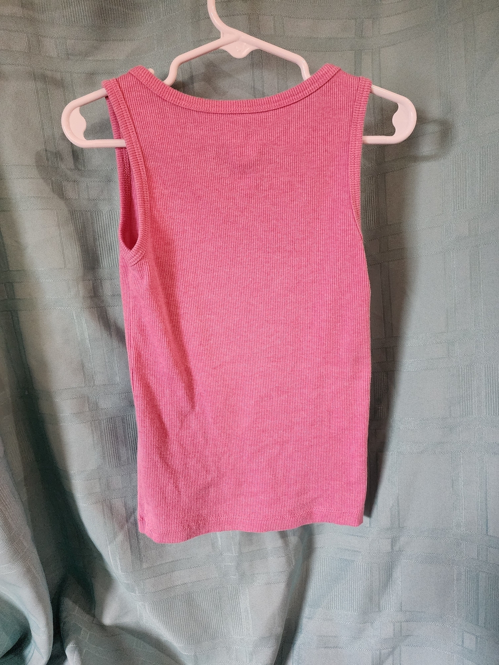 Little Girl’s Pink Ribbed Tank Top S 6-6x